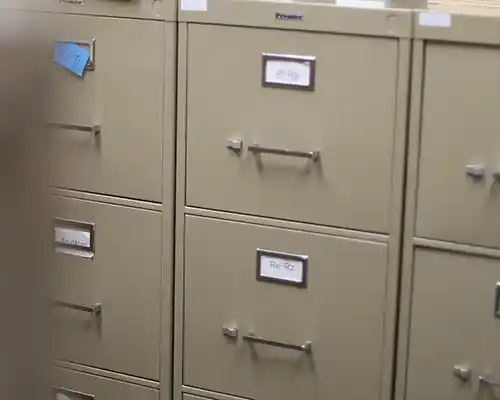 Filing cabinets at our Commonwealth Centre Office
