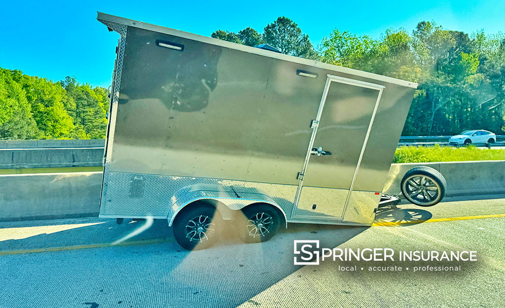 A jackknifed trailer on Rt 288 in Chesterfield VA